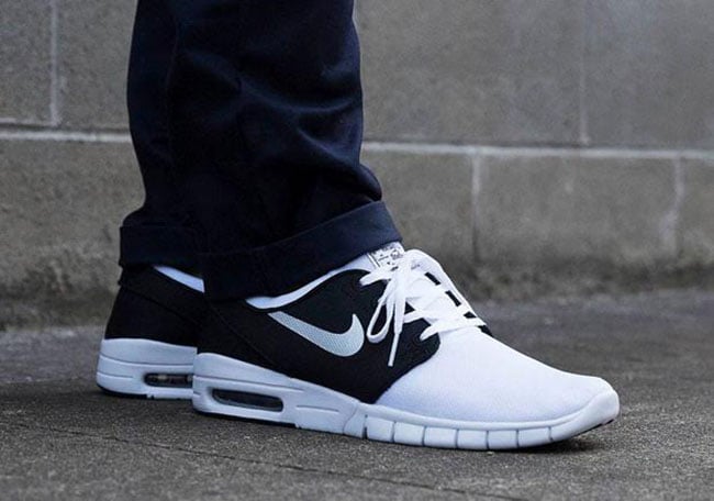 nike stefan janoski max white black