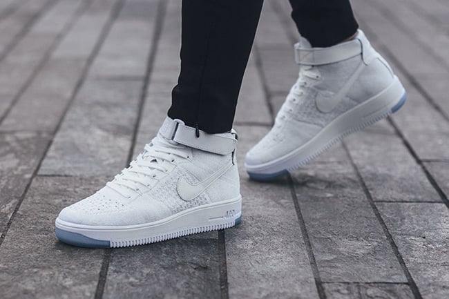nike air force 1 flyknit 2.0 white on feet