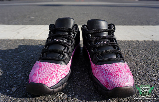 Air Jordan 11 Low Pink Snakeskin Custom | SneakerFiles