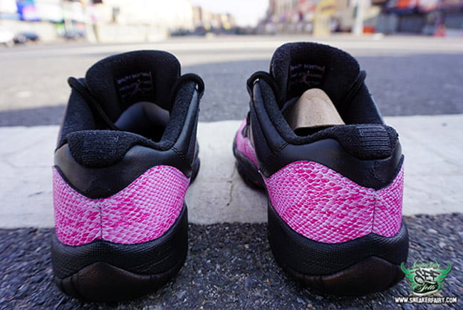 Air Jordan 11 Low Pink Snakeskin Custom