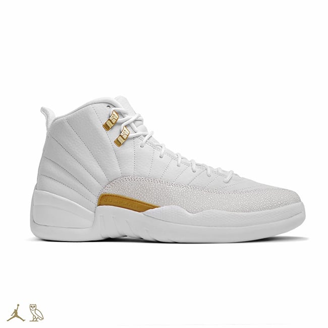 jordan ovo 12 white and gold