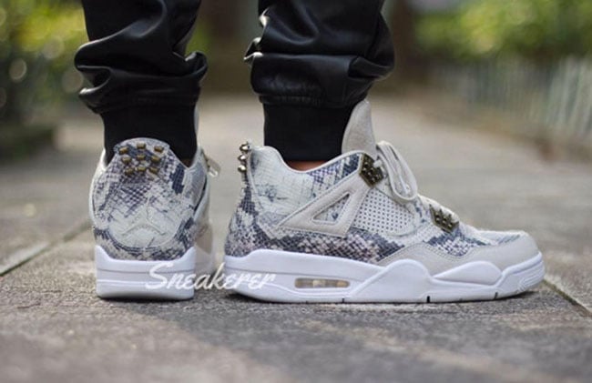 Air Jordan 4 Premium Snakeskin On Feet