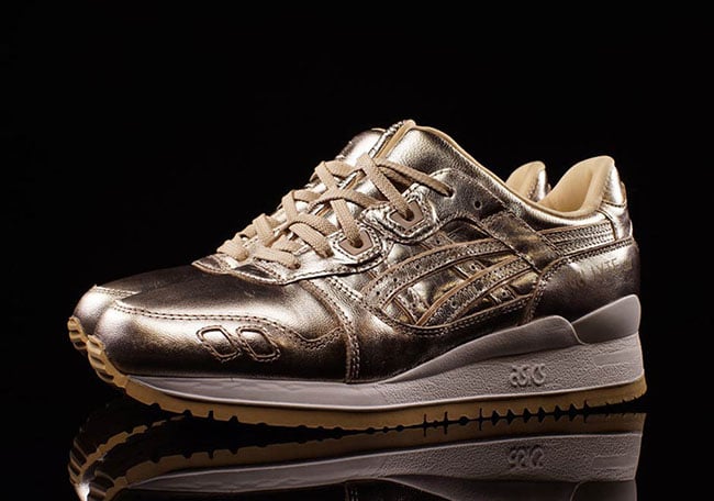 asics gel lyte iii metallic gold