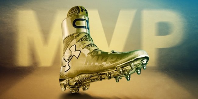 Cam Newton Gold MVP Under Armour Cleats