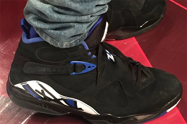 Drake Spotted in Black Air Jordan 8 ‘Kentucky Blue’