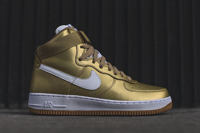 all gold air force ones high top