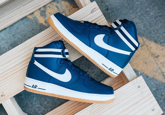 all blue high top air force ones