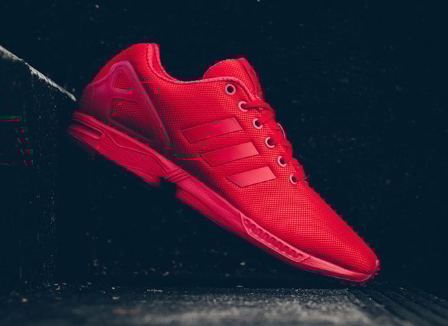 All Red Adidas Zx Flux Cheap Online
