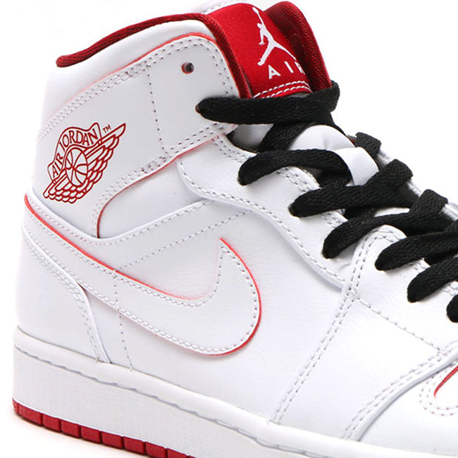 Air Jordan 1 Mid White Red