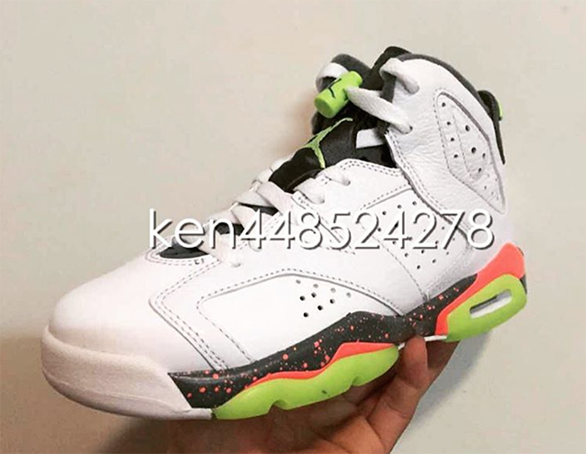 Air Jordan 6 GS White Green Infrared