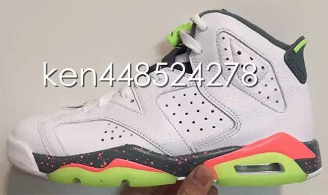 Air Jordan 6 GS White Green Infrared