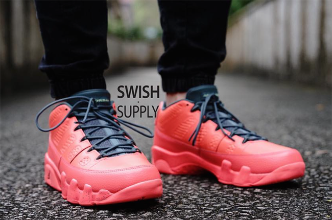 Air Jordan 9 Low Infrared On Feet