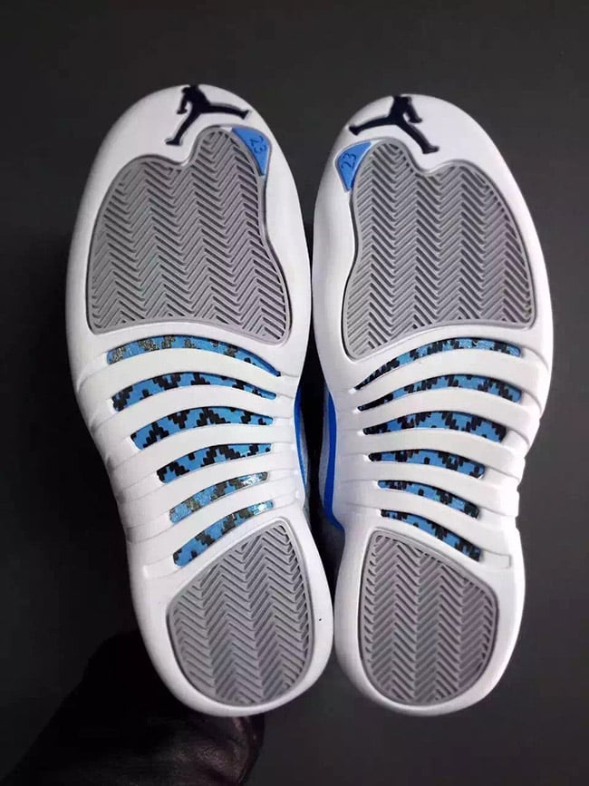 Grey University Blue Air Jordan 12