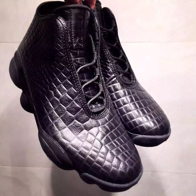 Air Jordan Horizon Premium Croc Black Leather