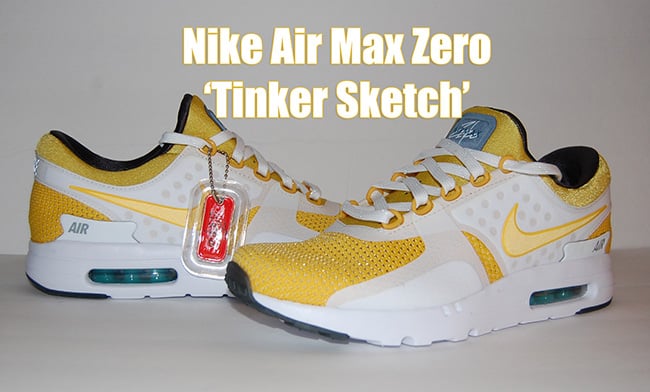 Nike Air Max Zero White Yellow Tinker Sketch Review