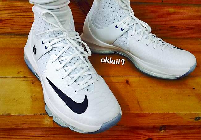 Nike KD 8 Elite White On Feet