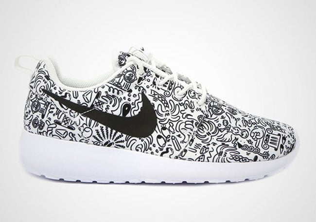 The Nike Roshe One Print is Covered in Sketches and Doodles
