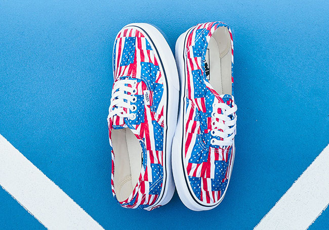 Vans Authentic Free American Flag