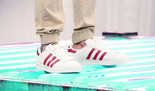 adidas Superstar 80s ‘White Scarlet’ Available Now