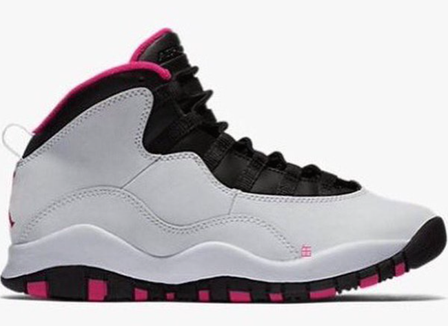 Air Jordan 10 GS Pure Platinum Vivid Pink