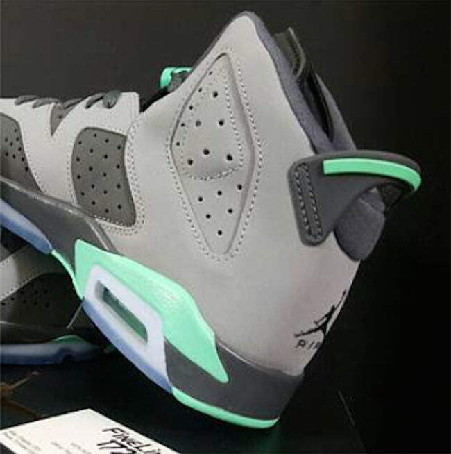 Air Jordan 6 GS Grey Green Glow