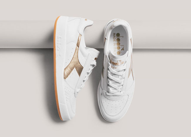 Diadora B Elite Gold Silver