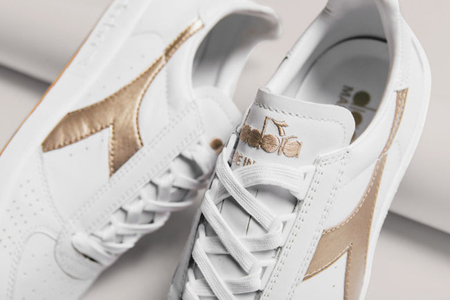 Diadora B Elite Gold Silver