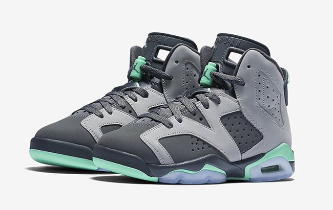 grey and mint green jordans