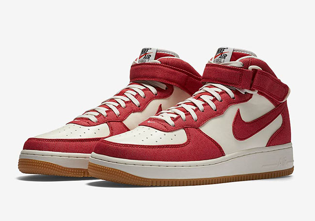 air force 1 mid red swoosh