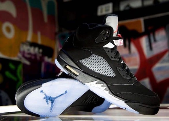 jordan 5 black silver