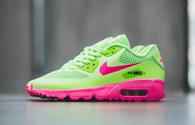 green and pink nikes