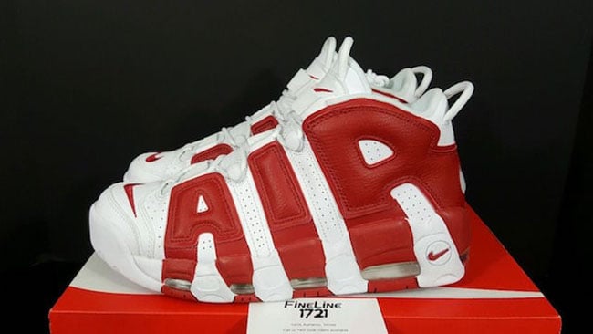 Nike Air More Uptempo White Gym Red Pippen