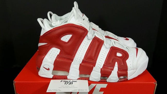 Nike Air More Uptempo White Gym Red Pippen