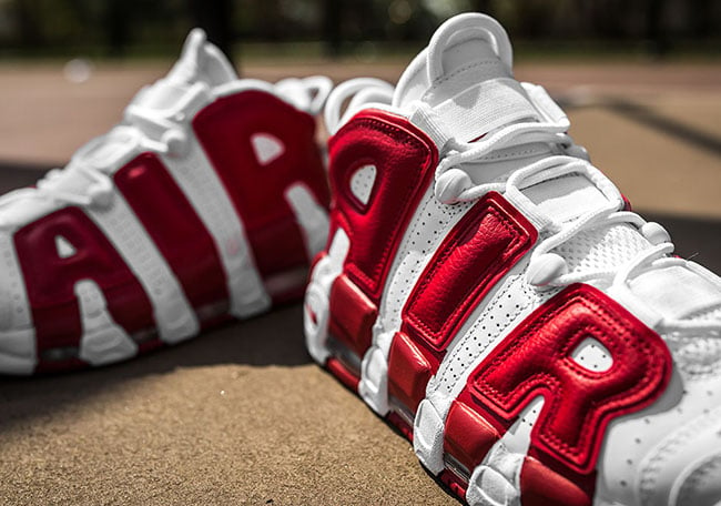 Nike Air More Uptempo White Gym Red Release