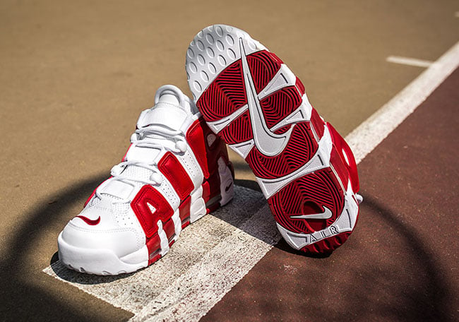 Nike Air More Uptempo White Gym Red Release