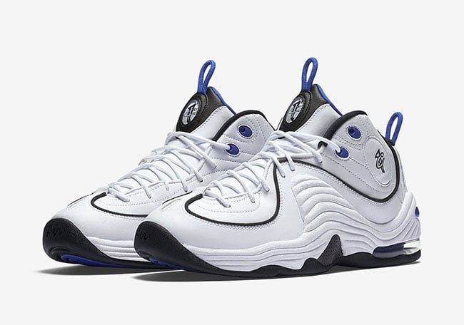 penny hardaway shoes white and blue