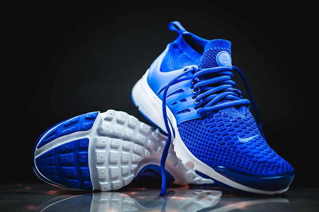 nike air presto ultra flyknit blue running shoes