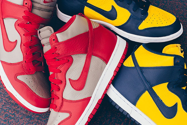 Nike Dunk High College Pack Michigan UNLV