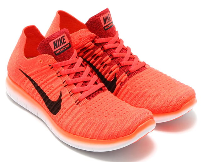 nike free flyknit orange