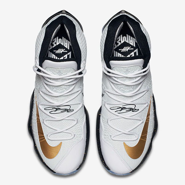 Nike LeBron 13 Elite Metallic Gold White Black