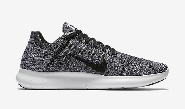 nike free rn flyknit oreo