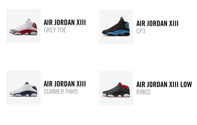 Various Air Jordan 13 Models Has Restocked
