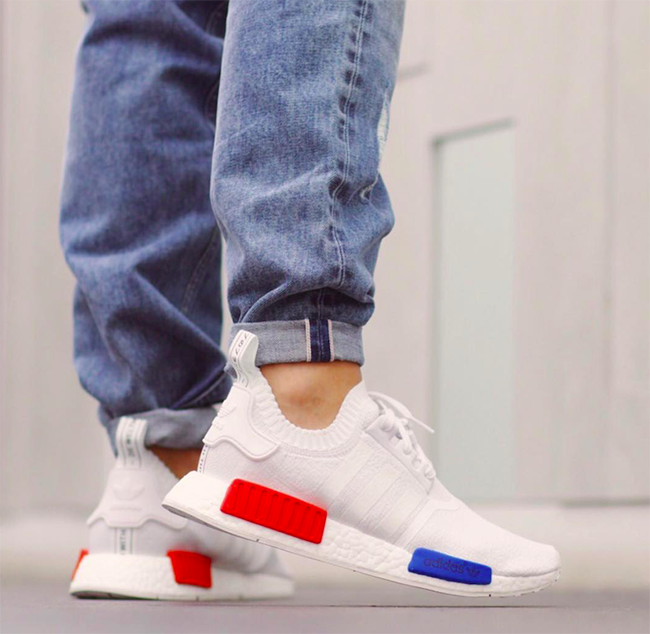 adidas nmd red blue white