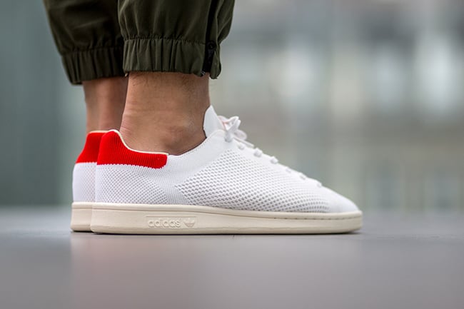 adidas Stan Smith OG Primeknit White Red | SneakerFiles