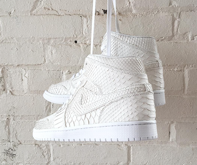 Air Jordan 1 White Python Custom