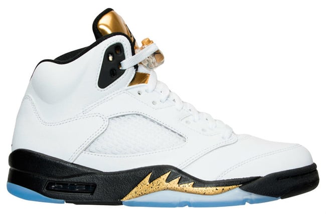 Air Jordan 5 Retro Olympic Gold Medal Tongue
