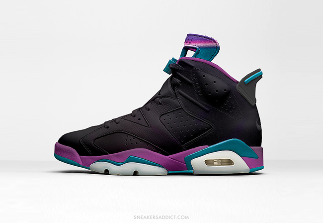 Air Jordan 6 Hornets Black Iridescent 2017