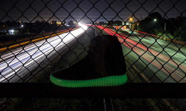 yeezy 750 glow in the dark on feet