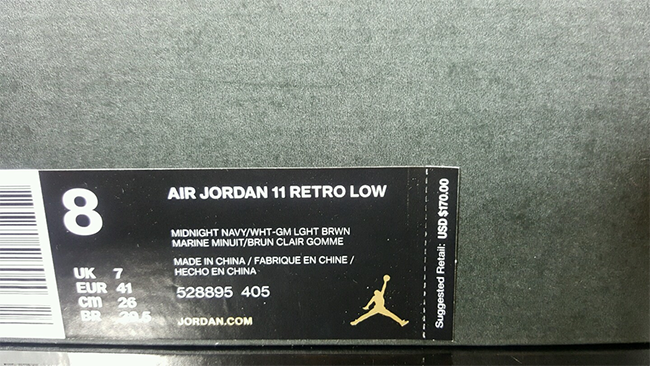 Navy Gum Jordan 11 Low Release