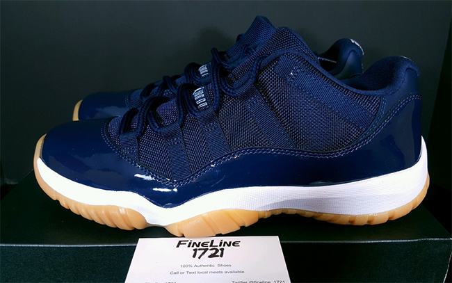 Navy Gum Jordan 11 Low Release